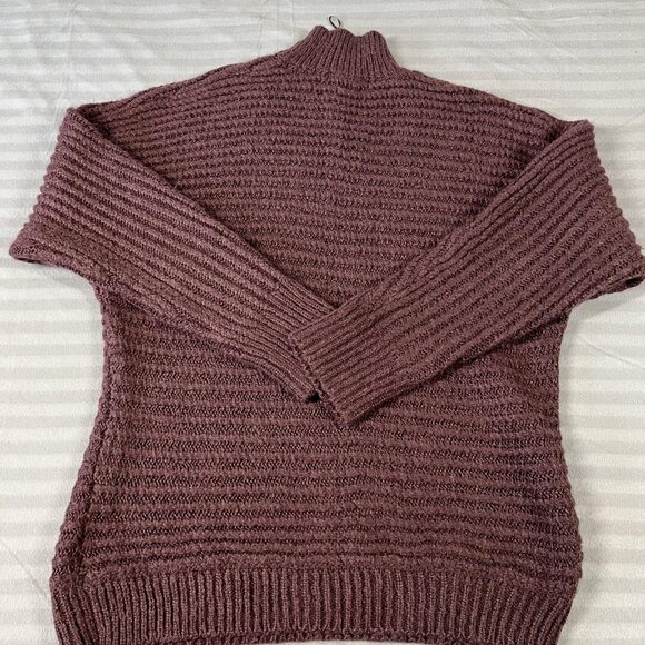 Tahari Sweater Womens Large Ribbed Mock Neck Alpaca Blend Soft Pullover Top - Picture 4 of 6